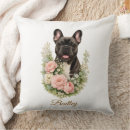 Recherche de français bouledogue coussins Aquarelle
