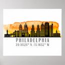 Recherche de philadelphie skyline posters Coucher de soleil