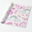 Recherche de licorne girly papier cadeau Rose