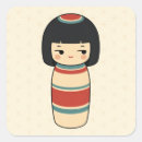 Recherche de kokeshi autocollants Poupée