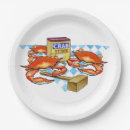 Recherche de crabe assiettes en papier Dîner