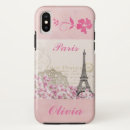 Recherche de tour eiffel vintage iphone coques Rose