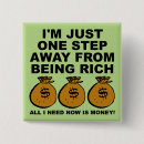 Zoek naar geld buttons Grappig