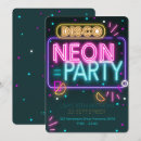 Zoek naar disco dans uitnodigingen Neon