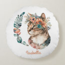 Recherche de chat coloré coussins Aquarelle