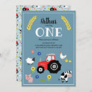 Recherche de farm animal 1ans anniversaire invitations Mignon