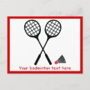Recherche de raquette de badminton cartes postales Sports
