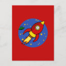 Recherche de vaisseau spatial cartes postales Illustration