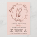 Recherche de 18ème anniversaire invitations Or rose