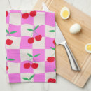 Recherche de motif cerise cuisine linges Rétro