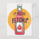 Recherche de condiments cartes postales Ketchup