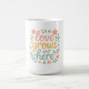 Recherche de pousse tasses Typographie