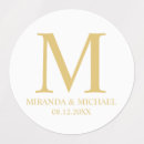 Recherche de or mariage autocollants Initiale