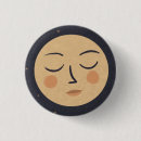 Recherche de visage de lune badges Illustration
