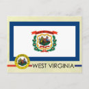 Recherche de drapeau de la virginie occidentale cartes postales Usa