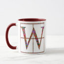 Recherche de monogrammes faits sur commande tasses Rouge