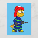 Zoek naar brandweerman briefkaarten Cartoon