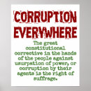 Zoek naar corruptie posters Kwaad