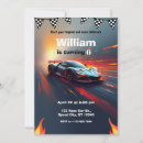Recherche de flamme invitations Voiture de course