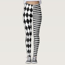 Recherche de rayures noires et blanches leggings Costume