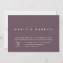 Recherche de aubergine mariage invitations Minimal