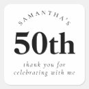 Recherche de anniversaire 50 autocollants Élégant