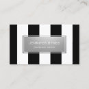 Recherche de rayures noires et blanches cartes visite Chic