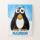 Recherche de pingouin drôle puzzles Neige