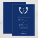 Recherche de royal blue floral mariage invitations Calligraphie