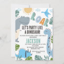 Recherche de dinosaure 1ans anniversaire invitations Moderne