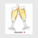 Recherche de verre de champagne autocollants Alcool