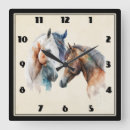Recherche de peintures de cheval horloges Mustang