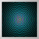 Zoek naar rimpels posters Blauw