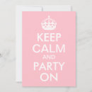 Recherche de restez calme invitations Rose