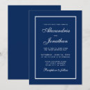 Recherche de bleu et blanc mariage invitations Minimaliste