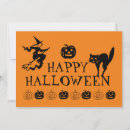Recherche de happy halloween invitations Chat noir