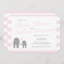 Recherche de ticket baby shower invitations Éléphant