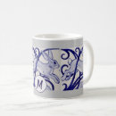 Recherche de tuiles bleues tasses Monogramme