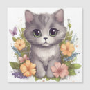 Recherche de chat de kawaii vœux cartes Sucré