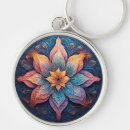 Recherche de mandala floral porteclés Conception