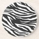 Recherche de zèbre noir et blanc dessous de verres Animal