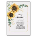 Recherche de sunflower numbers cartes table Invités