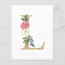 Recherche de lettre monogramme cartes postales Aquarelle