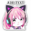 Recherche de chat de chibi autocollants Fille