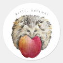 Recherche de hérisson mignon autocollants Aquarelle