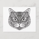 Recherche de chat zen cartes postales Mandala