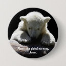 Zoek naar beren buttons Klimaatverandering