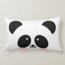 Recherche de panda kawaii coussins Noir et blanc