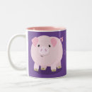 Zoek naar roze biggetje mokken Schattig