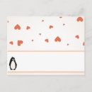 Recherche de amour pingouin cartes postales Coeur